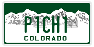 P1CH1  license plate in CO
