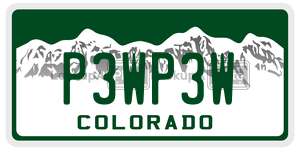 P3WP3W license plate in Colorado