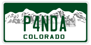 P4NDA license plate in Colorado