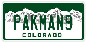 PAKMAN9  license plate in CO