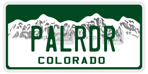PALRDR  license plate in CO