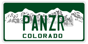 PANZR license plate in Colorado