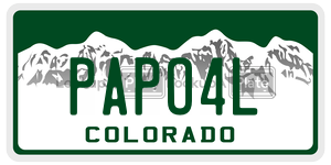 PAPO4L  license plate in CO
