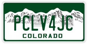 PCLV4JC  license plate in CO