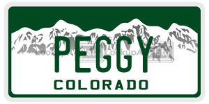 PEGGY  license plate in CO