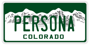PERSONA  license plate in CO