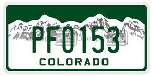 PFO153 license plate in Colorado