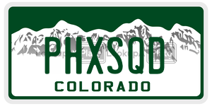 PHXSQD  license plate in CO