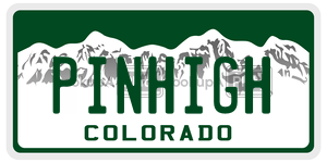 PINHIGH  license plate in CO