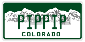 PIPPIP license plate in Colorado