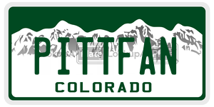 PITTFAN  license plate in CO