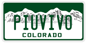 PIUVIVO  license plate in CO