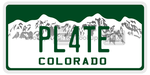 PL4TE  license plate in CO