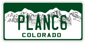 PLANC6  license plate in CO