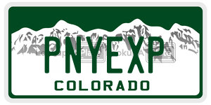 PNYEXP  license plate in CO