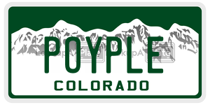 POYPLE  license plate in CO