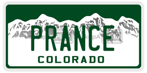 PRANCE  license plate in CO