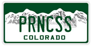 PRNCSS  license plate in CO