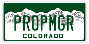 PROPMGR  license plate in CO