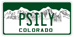 PSILY  license plate in CO