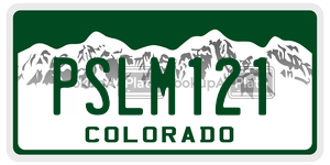 PSLM121  license plate in CO