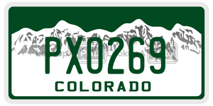 PXO269  license plate in CO