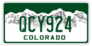QCY924 license plate in Colorado