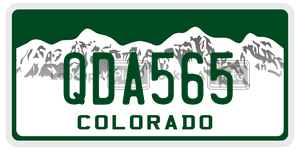 QDA565 license plate in Colorado