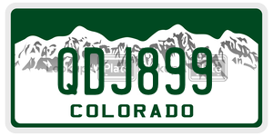 QDJ899  license plate in CO