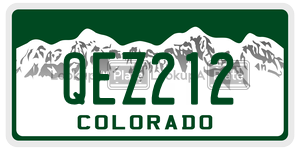 QEZ212  license plate in CO