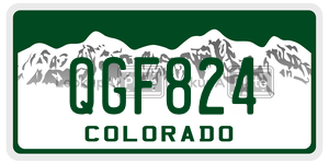 QGF824  license plate in CO