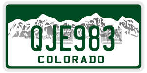 QJE983 license plate in Colorado