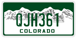 QJH361  license plate in CO