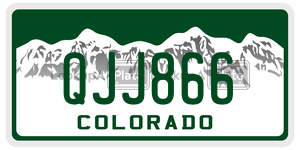 QJJ866  license plate in CO