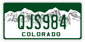 QJS984  license plate in CO