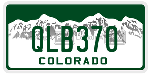 QLB370 license plate in Colorado