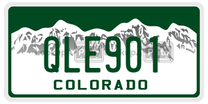 QLE901  license plate in CO