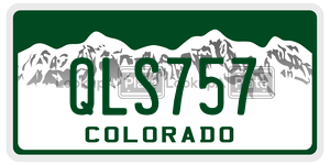 QLS757 license plate in Colorado