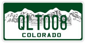 QLT008  license plate in CO