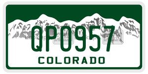 QPO957 license plate in Colorado