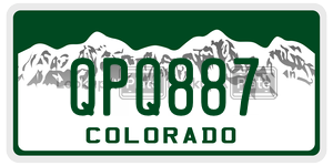 QPQ887  license plate in CO