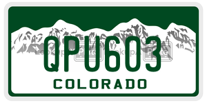 QPU603  license plate in CO