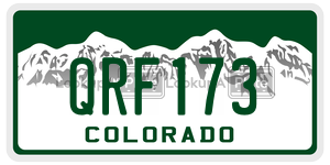 QRF173  license plate in CO