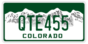 QTE455 license plate in Colorado