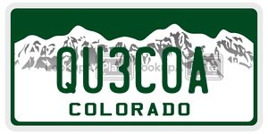 QU3COA  license plate in CO