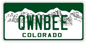QWNBEE  license plate in CO