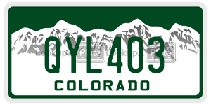 QYL403  license plate in CO
