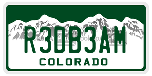 R3DB3AM  license plate in CO