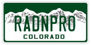 RADNPRO  license plate in CO