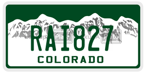 RAI827 license plate in Colorado
